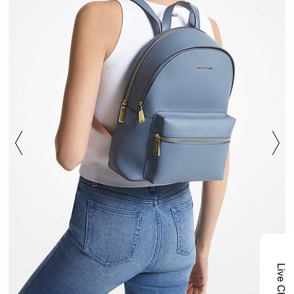 NWT! Michael Kors Sally Medium Saffiano Leather 2-In-1 Backpack with print case - Picture 6 of 12